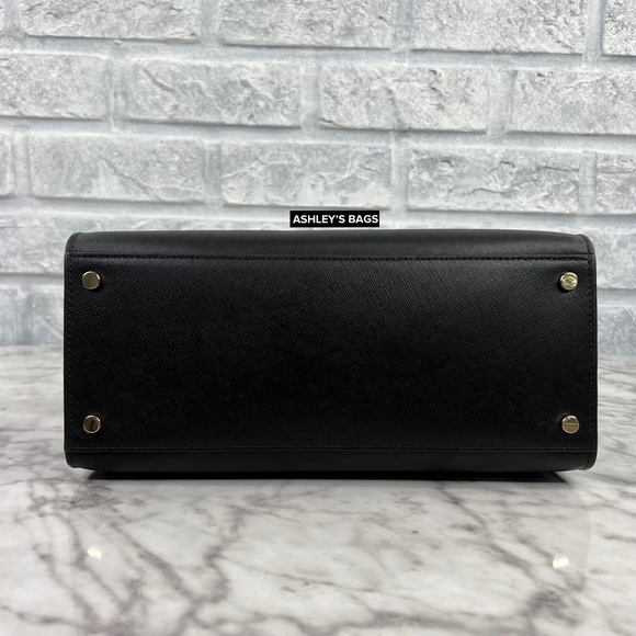 Kate Spade Madison Medium Satchel Crossbody In Black - Picture 7 of 11